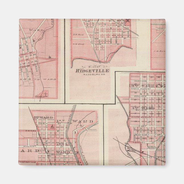 Plan Cambridge City, Wayne Co mit Newport Magnet (Vorne)