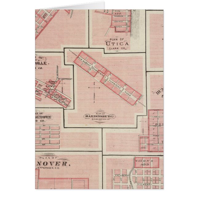 Plan Charlestown mit Utica, Henryville (Vorne)