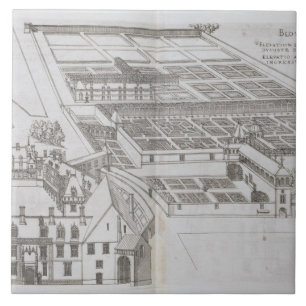 Plan der beiliegenden Gärten und Chateau de Gaill Fliese