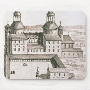 Plan der Benediktiner-Abtei des Heiligen-Riquier Mousepad