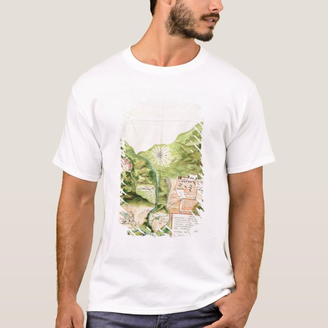 Plan der Bergwerke von Oaxaca, Mexiko, 1785-87 T-Shirt (Vorderseite)