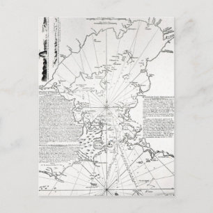 Plan der Bucht und des Hafens von Rio de Janeiro Postkarte