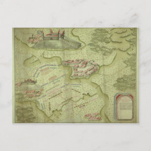 Plan der Schlacht von Mollwitz Postkarte