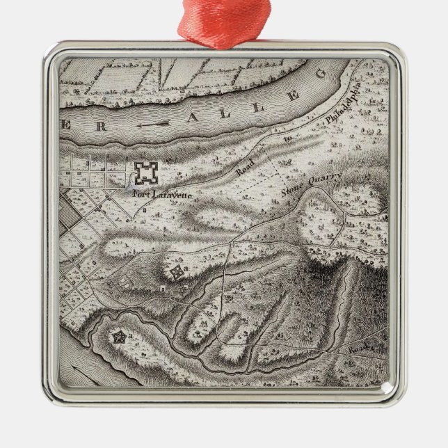 Plan der Stadt von Pittsburg Ornament Aus Metall (Vorne)