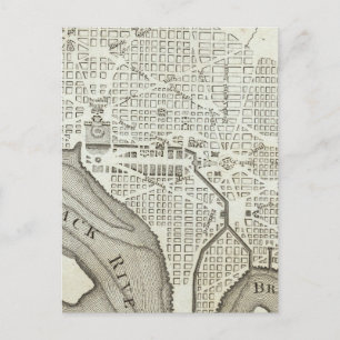 Plan der Stadt Washington Postkarte