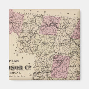 Plan der Windsor Company in Vermont Magnet