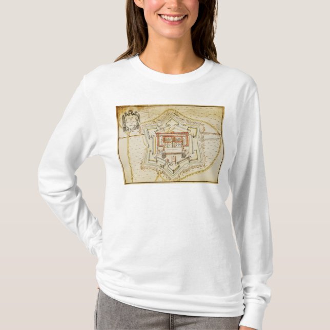 Plan der Zitadelle von Mailand T-Shirt (Vorderseite)