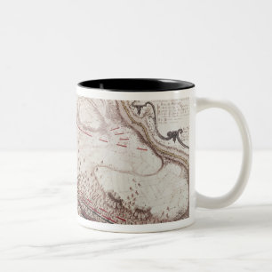 Plan des Auftrages des Kampfes von Coutras Zweifarbige Tasse