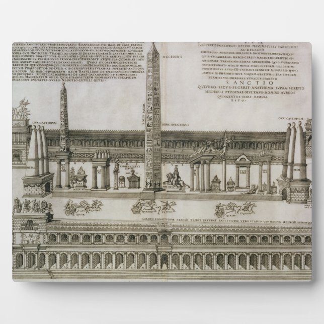 Plan des Circus Maximus, Rom, graviert durch Fotoplatte (Vorderseite)