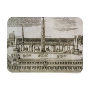 Plan des Circus Maximus, Rom, graviert durch Magnet