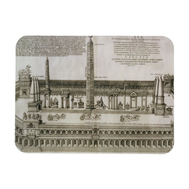 Plan des Circus Maximus, Rom, graviert durch Magnet (Horizontal)