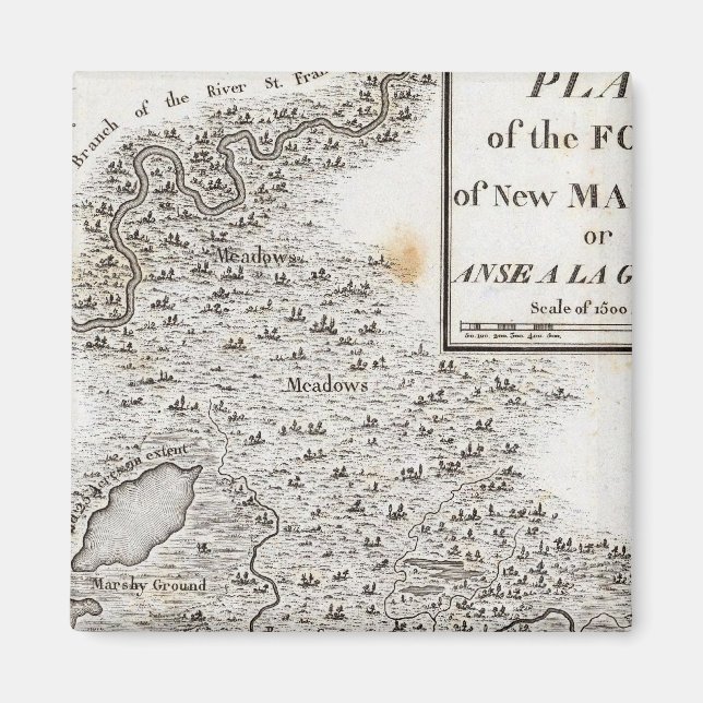 Plan des Forts von New Madrid Magnet (Vorne)