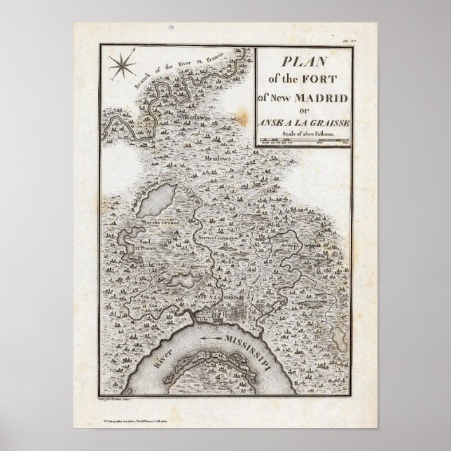 Plan des Forts von New Madrid Poster (Vorne)