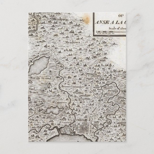 Plan des Forts von New Madrid Postkarte (Vorderseite)