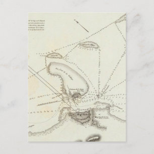 Plan des Hafens von Veracruz Postkarte