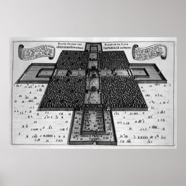 Plan des kaiserlichen Palastes in Peking Poster (Vorne)
