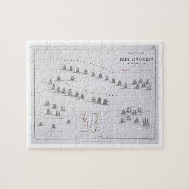 Plan des Kampfes von Kap-St. Vincent, 14. Febru Puzzle (Horizontal)