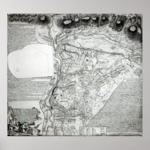 Plan des Kampfes von Minden Poster