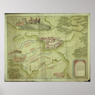 Plan des Kampfes von Mollwitz Poster