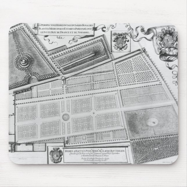 Plan des königlichen Gartens Mousepad (Vorne)