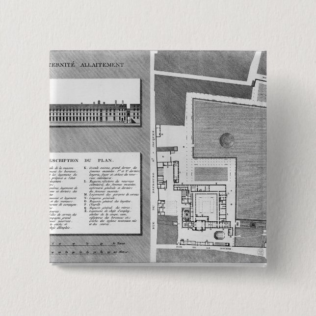 Plan des Maternite Port-Royal Button (Vorderseite)