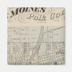 Plan des Moines, Polk Landkreis, Iowa Magnet
