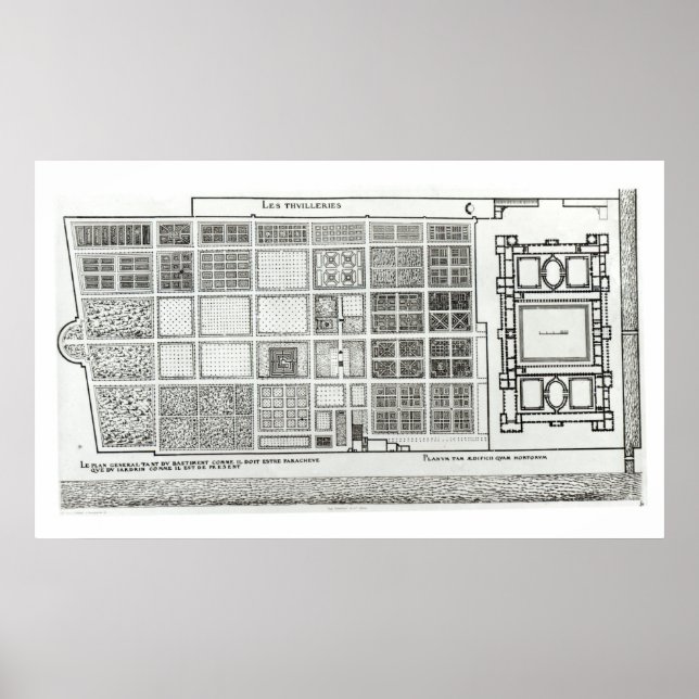 Plan des Palastes und des Gartens Poster (Vorne)