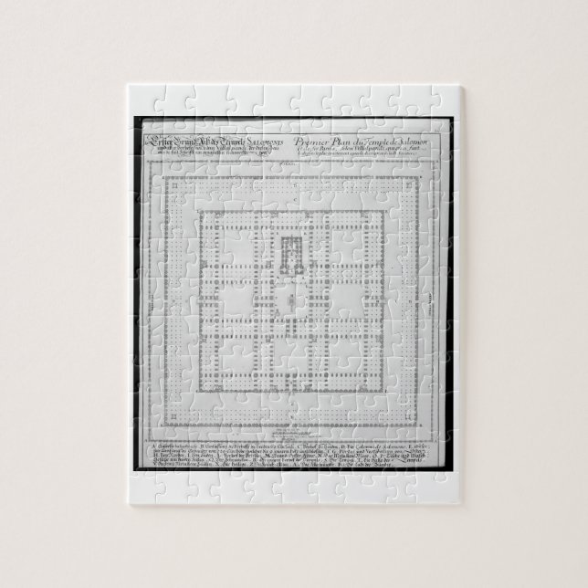 Plan des Tempels von Solomon, Jerusalem, von 'en Puzzle (Vertikal)