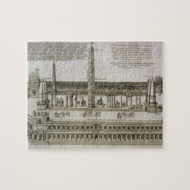 Plan des Zirkusses Maximus, Rom, graviert durch Puzzle (Horizontal)