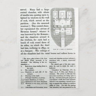 Plan eines Grabes in Cervetri Postkarte