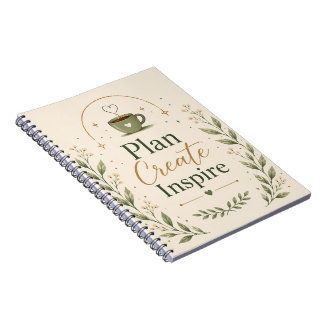 Plan Erstelle Inspirieren - Elegante botanische Sp Notizblock
