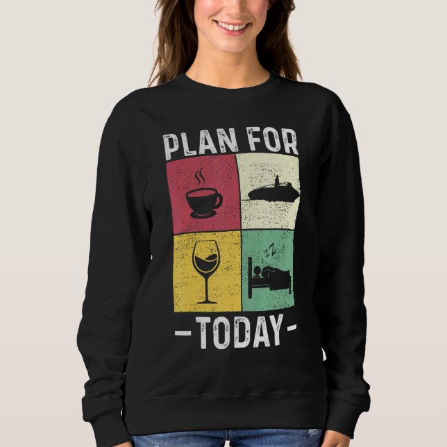 Plan für das Vintage Docking von Boote Sweatshirt (Vorderseite)