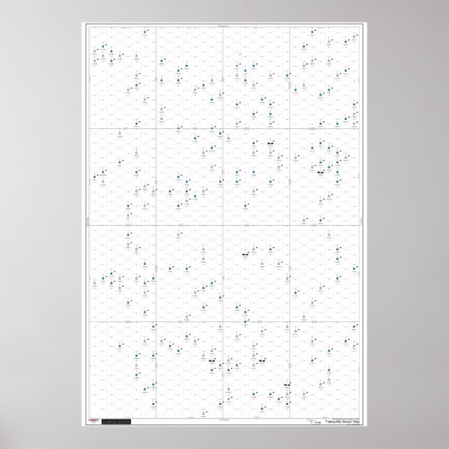 Plan für den Tranquility Sector für den Bereich Cl Poster (Vorne)