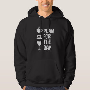 Plan für die Kaffeemaschine Wein Hoodie