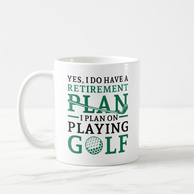 Plan für die Rückzahlung Golf Kaffeetasse (Links)