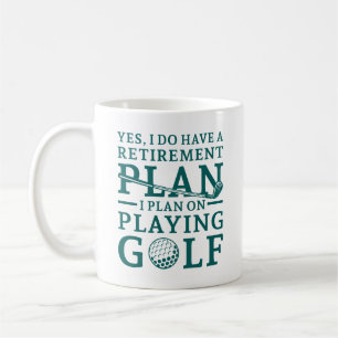 Plan für die Rückzahlung Golf Kaffeetasse