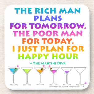 Plan für Happy Hour Zen-Korkuntersetzer Untersetzer