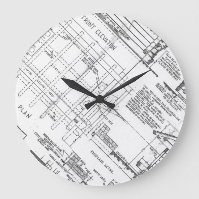 Plan für Mageres zu Große Wanduhr (Vorderseite)
