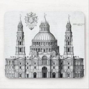 Plan für St Peter, Rom, 1539 Mousepad