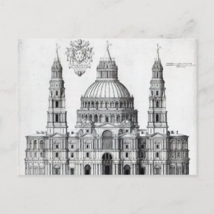 Plan für St. Peter's, Rom, 1539 Postkarte
