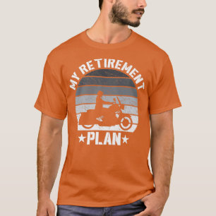 Plan für Vintage Altersversorgung Funny Motorrad-L T-Shirt