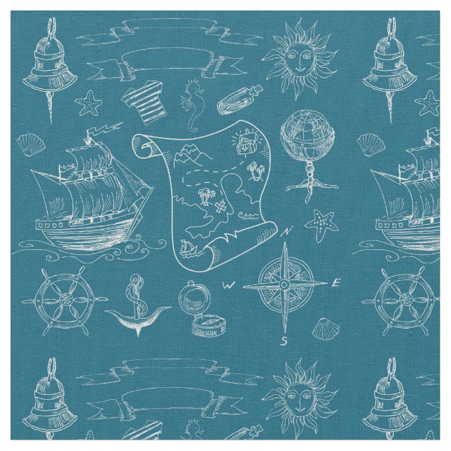 Plan-grafisches nautischmuster stoff (Nahaufnahme)