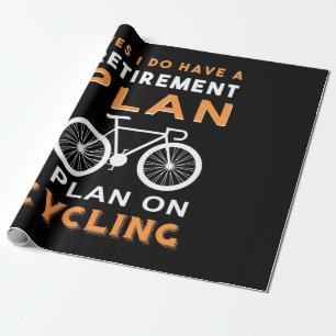 Plan I für das Ruhestand im Fahrrad Geschenkpapier
