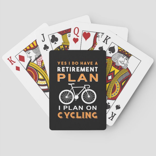 Plan I für das Ruhestand im Fahrrad Spielkarten (Rückseite)