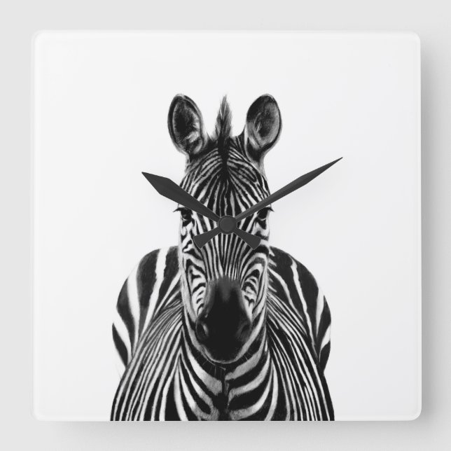 Plan III Quadratische Wanduhr (Vorderseite)