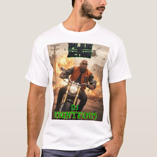Plan In Action Album Cover T Shirt (Vorderseite)