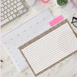 Plan mit mir | Stilvoll 10"X6" Leopard Print Lined Post-it Klebezettel