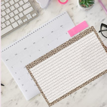 Plan mit mir | Stilvoll 10"X6" Leopard Print Lined