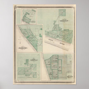 Plan Newburgh, Warrick Co mit Boonville Poster