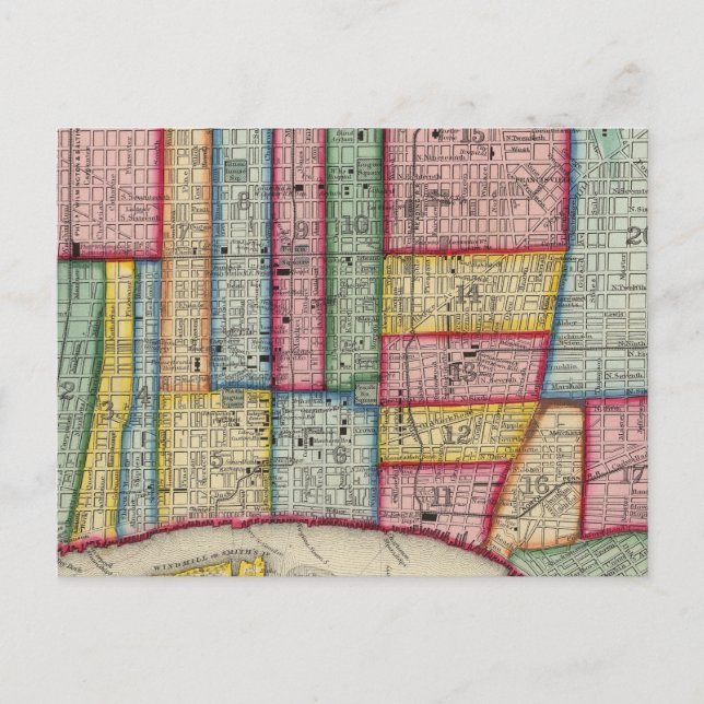 Plan Philadelphia Postkarte (Vorderseite)